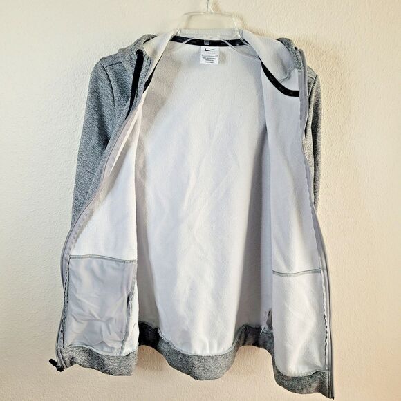 Nike Therma Fit Hoodie Mens S Full Zip Gray Swoosh Training Polyester CU6231-063 - Picture 5 of 16